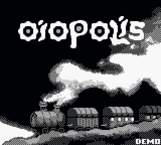 oiopolis titlescreen, in black and white